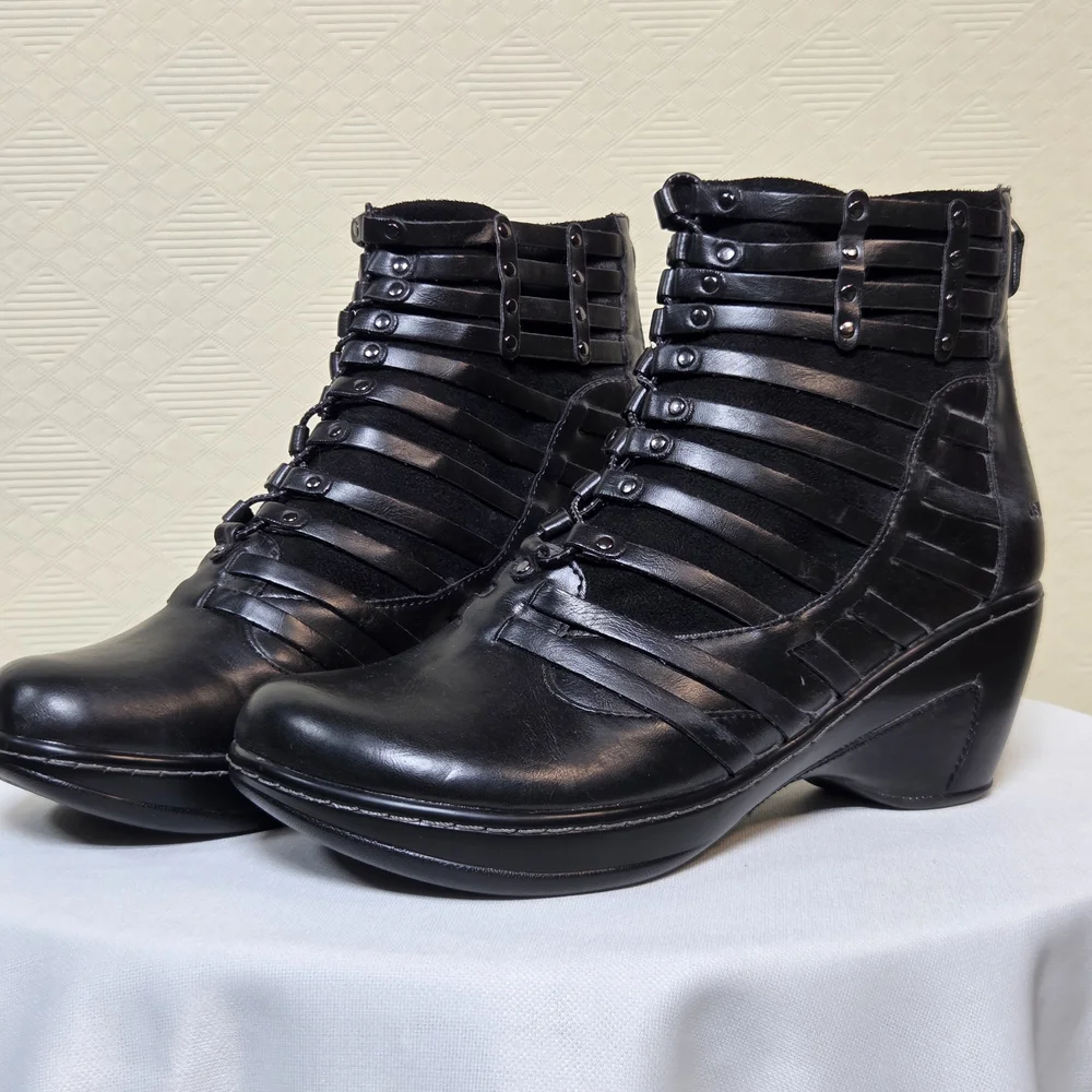 NWOT Jambu Womens Candy Platform Pump Black Vegan Leather Size-11
